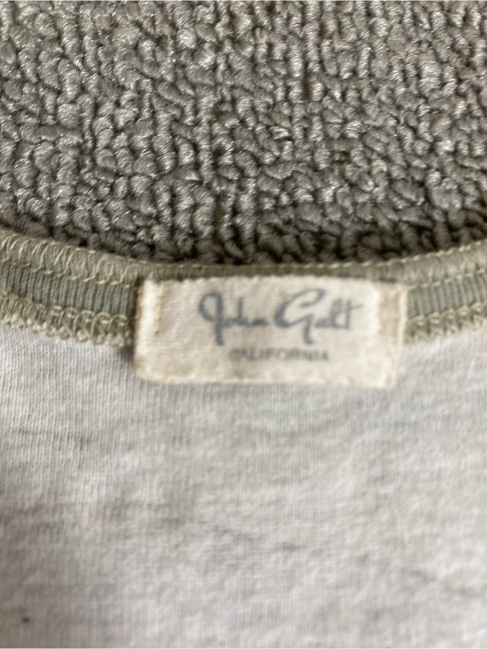 Brandy Melville John Galt Camo Ribbed Henley Tank Top- Cotton One Size - Picture 3 of 5